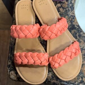 a new day Coral Braided Sandals